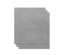 GCYEIDMA Grille Barbecue Tapis de Cuisson en Silicone résistant à la Chaleur, Barbecue, Grille Creuse, Tapis réutilisable, résistance, Filet for 40x33CM(Black 3pcs)