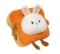 GCYEIDMA Oreiller Chauffe Main Coussin en Peluche for Pain grillé, Kawaii, Nourriture, Cochon, Lapin, Renard, Toast, poupée Douce, Chauffe-Mains, décoration de la Maison(33cm White Bunny)
