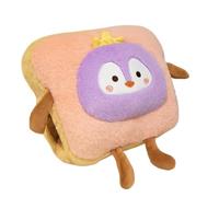 GCYEIDMA Oreiller Chauffe Main Coussin en Peluche for Pain grillé, Kawaii, Nourriture, Cochon, Lapin, Renard, Toast, poupée Douce, Chauffe-Mains, décoration de la Maison(33cm Penguin)