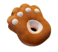 GCYEIDMA Oreiller Chauffe Main Coussin en Peluche Kawaii Forme de Pattes Chat et d'ours, Joli Dessin animé, for la Sieste, Jouets for Enfants Adultes, Chauffe-Mains(Brown)