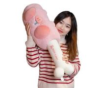 GCYEIDMA Oreiller Chauffe Main Oreiller en Peluche Rose Forme d'os de Porc énergétique, Doux et créatif, idéal for Les Mains des Enfants, comme Cadeau for Une Fille ou décoration Chambre