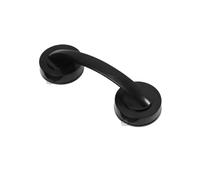 GCYEIDMA Poignee Porte Douche Poignée de porte intérieure à ventouse for réfrigérateur, armoire, tiroir, salle bain, barre d'appui sécurité, coulissante en verre sans perforation(Black-M)
