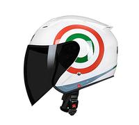 GCZ Casque de vélo de Planche à roulettes Roue Moto vélo Motard VTT visière Demi Casque Ouvert avec Pare-Soleil Rabattable approuvé par Le Dot
