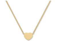 GD GOOD.designs Chaîne en forme de cœur pour femme (réglable de 42 à 47 cm) avec pendentif en forme de cœur en or 18 carats, argent ou or rose | Collier en acier inoxydable - Cadeau pour elle, Acier