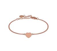 GD GOOD.designs EST. 2015 Bracelet coeur pour femme | Bracelet coeur réglable 15,5-20,5 cm | Heart bracelet d'amitié en or 18K, argent ou or rose (Or Rose)