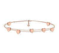 GD GOOD.designs EST. 2015 Bracelet Coeur Rose pour Femme - Demoiselle d'Honneur avec Coeurs Filigranes - Réglable - Amitié