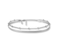 GD GOOD.designs EST. 2015 Bracelet de cheville Argent pour femme | Multi-rangs réglable | Chaîne serpent Argent | Imperméable