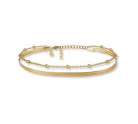 GD GOOD.designs EST. 2015 Bracelet de cheville Doré pour femme | Multi-rangs réglable | Chaîne serpent Doré | Imperméable