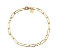 GD GOOD.designs EST. 2015 Bracelet femme à maillons en Or - Résistant à l'eau - Bracelet à maillons fins en acier inoxydable I Collier à maillons de taille réglable