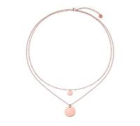 GD GOOD.designs EST. 2015 Collier double pour femmes avec plaque - Collier Coin résistant à l'eau en deux rangs en or, argent ou or rose | Layered en acier inoxydable