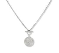 GD GOOD.designs EST. 2015 Collier Soleil - Collier Femme Étanche Argenté avec Pendentif Soleil en Acier Inoxydable 316L Couleur Argent - Réglable (45 cm - 50 cm)