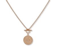 GD GOOD.designs EST. 2015 Collier Soleil - Collier Femme Étanche Or Rose avec Pendentif Soleil en Acier Inoxydable 316L Plaqué Or Rose 18K - Réglable (45 cm - 50 cm)