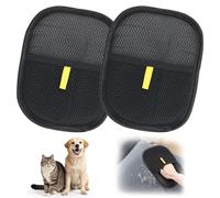 GD HUA 2 Pièce Gant de Toilettage Double Face pour Animaux de Compagnie, Retire Poils Animaux, Toilettage du Chat, Chiens et Chats, Gant Chat Brossage, Gants D'épilation Rréutilisables pour Le Lavage