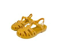 GD-SJK Sandales en caoutchouc pour femme, sandales en plastique unisexes, chaussures à boucle transparentes classiques, sandales en caoutchouc, chaussures de plage en cristal (curcuma, 38), Curcuma,