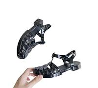 GD-SJK Sandales en Caoutchouc Unisexes - Chaussures à Boucle Transparentes Classiques pour Femmes, Gants de Plage en Cristal Noir 39 EU