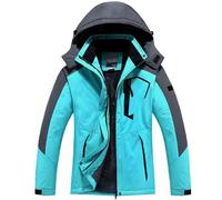 GDAONUDK Femmes Plus Taille ImperméAble Ski Vestes Hiver Neige ExtéRieur Chaud à Capuche ImperméAble Mountain Windwear Manteau(Woman O14,5XL)