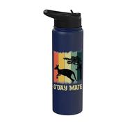G'Day Mate Australia Day Kangourou australien Rétro Vintage Stainless Steel Insulated Water Bottle