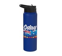 Gday Straya Drapeau australien Australie Jour Amour Australie Stainless Steel Insulated Water Bottle
