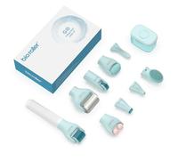 Gdbanlimi Kit Derma Roller 10 en 1, rouleau à micro-aiguilles de 0,25 mm avec outils de soins de la peau, 10 têtes remplaçables et étui de rangement