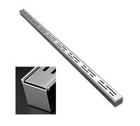 GDBTDL Caniveau Exterieur Kit de Caniveau avec Embout/Sortie, Système de Drainage de Tranchée sur Mesure, Gouttière de Dérivation d'eau pour Allée, Caniveaux de Tranchée en Acier Inoxydable