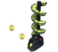 GDBTDL Machine à balles de tennis avec rotation automatique - Capacité de 30 balles, entraînement à un joueur, vitesse et rotation réglables, lanceur de balle de tennis portable pour la pratique à la