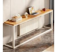 GDBTDL Table Console Fine en Bois pour Dessus de Radiateur, Meuble d’Entrée ou de Salon, Étagère Chauffage avec Structure Métallique, Table Décorative Gain de Place