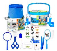 Gdbykds Kit Exploration Enfant, 23 Pièces Kit Exploration Insectes Enfant Contient 12 Faux Insectes, Loupe, Filet à Papillons pour Jeux Extérieur, Convient pour Les Garçons et Les Filles de 3-6 Ans
