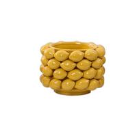 GDBZS 19-36Cm Vase en Céramique De Citron De Fruit 3D Grand Vase en Céramique Rustique De Sol pour Fleurs Vase en Céramique Décoratif pour Pièce Maîtresse De Table