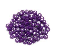 GDBZS 200pcs Couleur Perles de Lettres acryliques 10 * 6 mm Numéro à Plats Perles pour la Fabrication de Bijoux de Bricolage, Bracelet, Fabrication de Collier