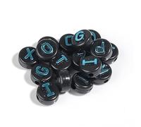 GDBZS 200pcs Couleur Perles de Lettres acryliques 10 * 6 mm Numéro à Plats Perles pour la Fabrication de Bijoux de Bricolage, Bracelet, Fabrication de Collier