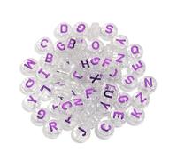 GDBZS 200pcs Couleur Perles de Lettres acryliques 10 * 6 mm Numéro à Plats Perles pour la Fabrication de Bijoux de Bricolage, Bracelet, Fabrication de Collier