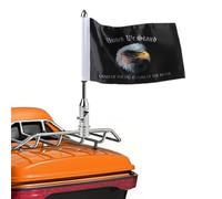 Gdcreestar Motorcycle Foldable 90° Fag Flagpole Fit for 1/2'' Round Luggage Rack Harley Touring Spring Honda Goldwing etc. Fold Down Flag Pole Holder Bracket with United We Stand Fag