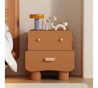 GddOGUK Meuble de Chevet Table de Chevet Mignonne et créative en Bois Massif, Table d'appoint Moderne avec 2 tiroirs, Armoire de Chevet Parfaite pour n'importe Quel Espace Exquis