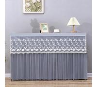 GDDUOYUE Demi-Rideau Court et Épais Décoratif, Dentelle Voile Rideau d'Armoire Cantonnière Anti-Poussière, Petit Rideau Meuble pour Cuisine Rangement Porte Fenêtre,A,W47in(120cm)/H31in(80cm)