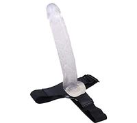 - Ġødémịché DìḷĐò Gode Péņę Massagęr 34Cm/13.38In Portable Transparent Silicone Souple Con Ceinture, Taille 5.5Cm Diamètre Ventouse