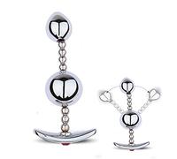 - Ġødémịché DìḷĐò Gode Péņę Massagęr En Forme de Cœur En Acier Inoxydable A'Mal Pl'Ugs Avec Bijoux Diampour Femmes Et Hommes Bùtt Plùgs Begi'Nners Avec Une Base de Bijou Pour Femme 2 Perl