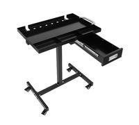 Gdetnysty Chariot à outils sur roulettes - Table de travail avec tiroir - 4 roulettes de frein - Structure en acier robuste - Capacité de charge : 100 kg - Pied en forme de H pour garage, atelier