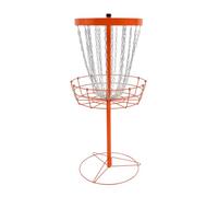Gdetnysty Disc - Panier d'entraînement de golf - 24 chaînes - Disque portable - Panier cible de golf robuste avec 4 piquets - Orange - Pour jardin, parc, camping, sports de plein air et loisirs