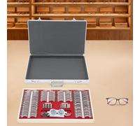 Gdetnysty Metal Optometry Optical Trial Lens Set d'optométrie avec bord en métal Lunettes de mesure optiques avec cadre de test 57 x 36 x 9,5 cm Pour examiner les erreurs de réfraction d'un patient