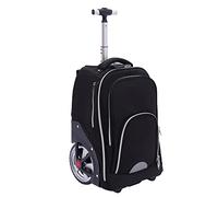 Gdetnysty Sac à dos à roulettes avec roulettes et roulettes - Grande capacité - 45 litres - Bagage à main - Sac à dos de voyage - Sac à dos pour ordinateur portable - Pliable - Barre télescopique