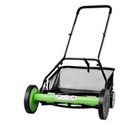 Gdetnysty Tondeuse à gazon manuelle de qualité supérieure - Tondeuse hélicoïdale - Avec 5 lames - 9 réglages de hauteur - Largeur de coupe : 50 cm - Grand sac de récupération - Roues antidérapantes