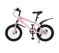 Gdetnysty VTT pour enfants 18 pouces - Vélo enfant garçon et fille - 1 vitesse - Cadre en acier - Lampe LED - Pompe à main - Éléments réfléchissants - Selle réglable - Pour débutants à partir de 4 ans