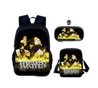 GDFENDU Lot de 3 sacs à dos de jeu d'anime avec porte-clés, 40,6 cm - Sac à dos léger avec impression 3D de dessin animé - Grande capacité - Cadeau de voyage et d'anniversaire., a, One Size, Sac à dos
