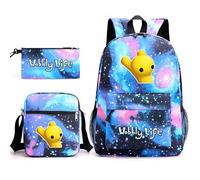 GDFENDU Lot de 3 sacs à dos Life en nylon, 43,2 cm - Imprimé 3D - Grande capacité - Pour garçons et filles, D, M, Sac à dos Anime Game