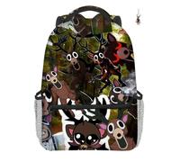 GDFENDU Sac à dos 99 nuits avec porte-clés, 41,9 cm sur le thème de l'anime, sac d'école léger avec grande capacité, cadeau de voyage et d'anniversaire, G, 16", Sac à dos Anime