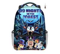 GDFENDU Sac à dos 99 nuits avec porte-clés, 41,9 cm sur le thème de l'anime, sac d'école léger avec grande capacité, cadeau de voyage et d'anniversaire, E, 16", Sac à dos Anime