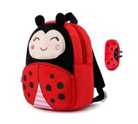 GDFENDU Sac à dos coccinelle avec trousse à crayons pour garçons et filles, mini sac à dos à motif animal mignon de dessin animé, a, Standard, coccinelle