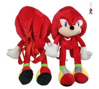 GDFENDU Sac à dos en peluche avec porte-clés, sac à dos en peluche de 43,2 cm, sac à dos en peluche Shadow Tails Knuckle en peluche de dessin animé., Articulation, 17
