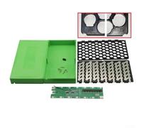 Gdfnmogo 13S 6P 48V E-for Bike Battery Box avec support de cellules 18650 et soudure nickel, boîtier en ABS PC pour vélo électrique ou scooter électrique (avec carte PCB (vert)