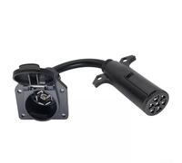 Gdfnmogo Adaptateur de câblage rond à 7 broches vers 7 voies pour remorque de camping-car, anti-connecteur ABS pour remorquage de véhicule à camping-car ou caravane, installation pour camping-car